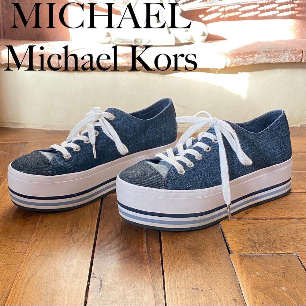 MICHAEL Michael Kors Denim Platform Sneakers- 9.5